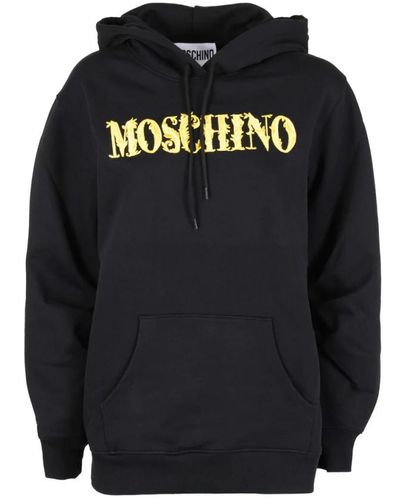 Moschino Couture hoodie - gotisches logo gestickt - Schwarz