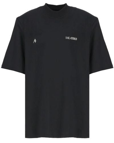 The Attico Magliette in cotone nera con logo - Nero
