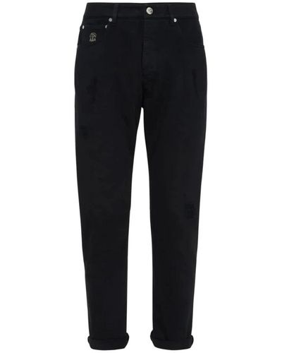 Brunello Cucinelli Slim-Fit Jeans - Black