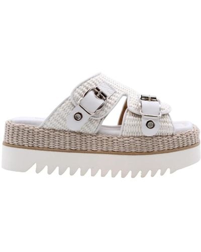 Laura Bellariva Shoes > flip flops & sliders > sliders - Blanc
