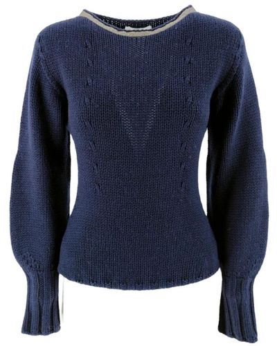 Fabiana Filippi Round-Neck Knitwear - Blue