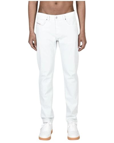 DIESEL Pantaloni slim fit in denim - Bianco