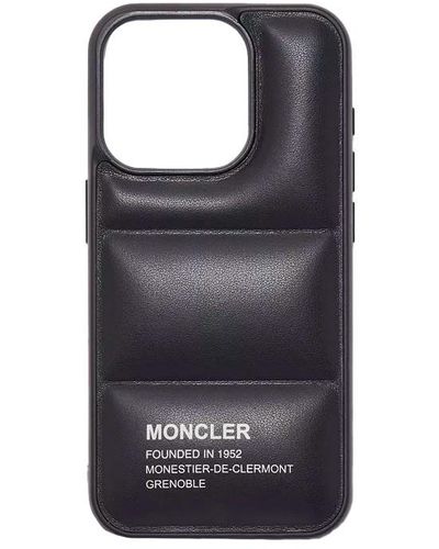 Moncler Leder iphone 15 pro hülle - Schwarz