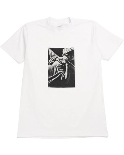Pleasures Weißes hands grafik t-shirt