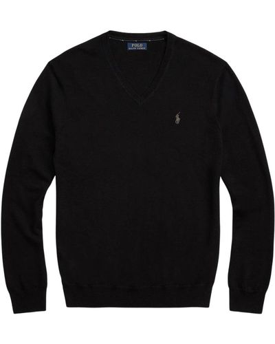 Ralph Lauren V-Neck Knitwear - Black