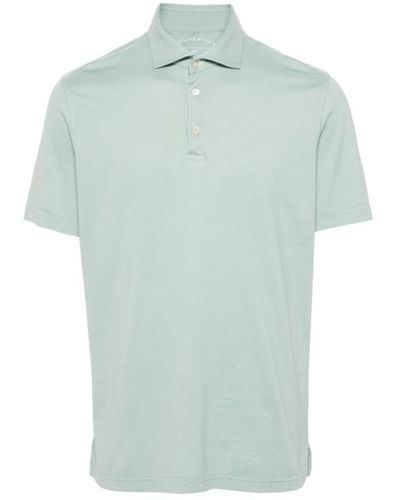 Fedeli Grünes polo shirt baumwolljersey - Blau