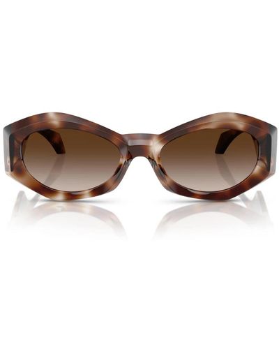 Versace Unregelmäßige trendige sonnenbrille mit medusa plaque - Braun