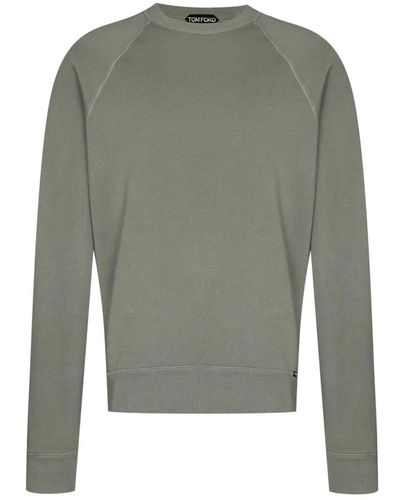 Tom Ford Baumwoll crewneck sweatshirt für männer - Grün