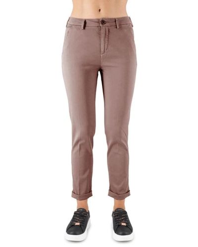 40weft Trousers > slim-fit trousers - Marron