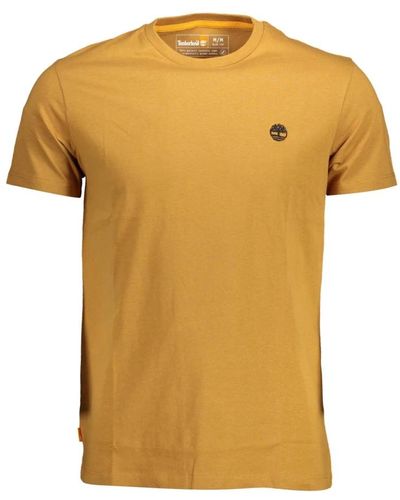 Timberland Brown Cotton T-Shirt - Gelb