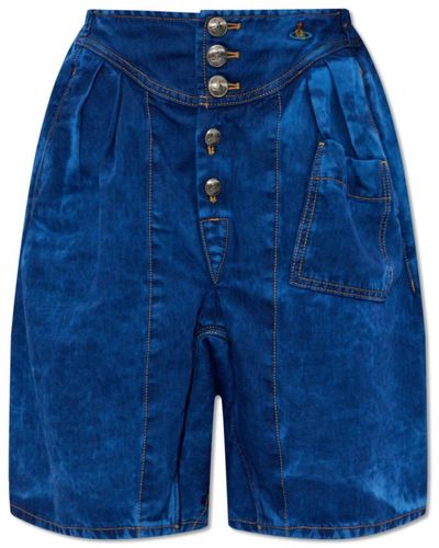 Vivienne Westwood Shorts a vita alta - Blu