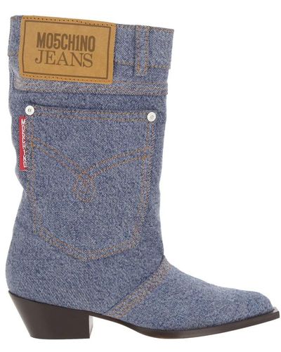Moschino Cowboy Boots - Blue