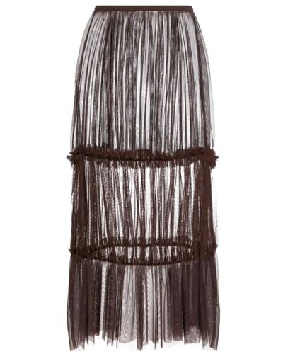 MM6 by Maison Martin Margiela Skirt For Woman S52Ma0170 143 - Marrone