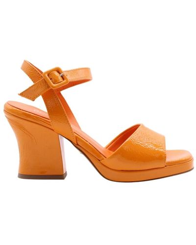 DONNA LEI Shoes > sandals > high heel sandals - Orange