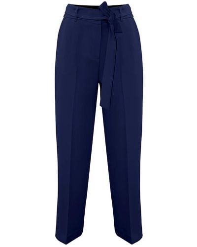Kocca Pantaloni eleganti con pieghe e fusciacca - Blu