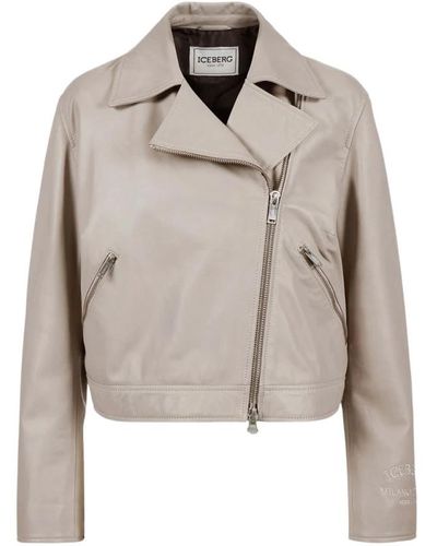 Iceberg Jackets > leather jackets - Neutre