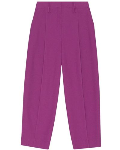 Ganni Wide Trousers - Purple