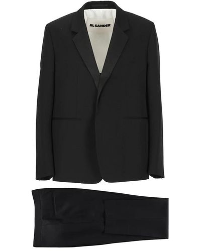 Jil Sander Single Breasted Suits - Black