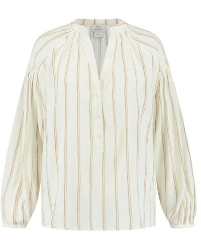 Woolrich Fluid striped blouse - Weiß