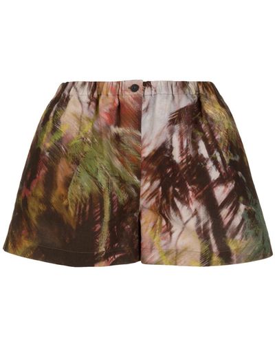 Alanui Shorts tropicali per donne - Marrone