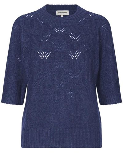 Lolly's Laundry Round-Neck Knitwear - Blue