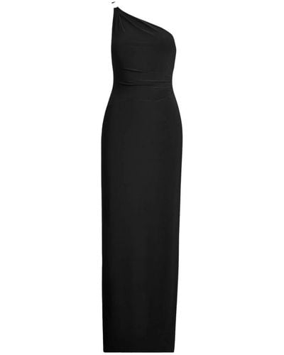 Ralph Lauren Elegante vestido de noche de un hombro - Negro