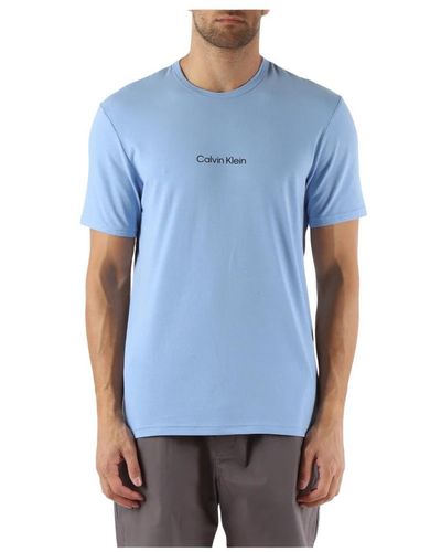 Calvin Klein Modern structure baumwoll t-shirt - Blau