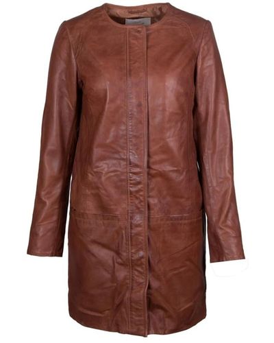 Btfcph Coat leather 10255 - Marrone