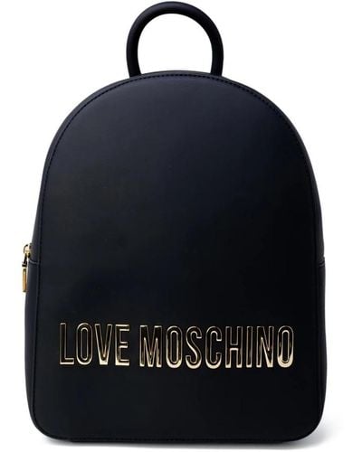 Moschino Schwarzer reißverschluss-rucksack für frauen - Blau