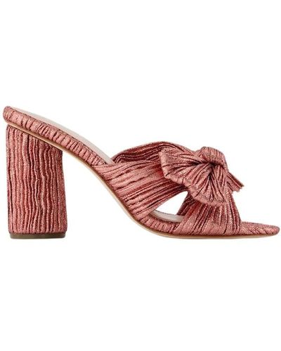 Loeffler Randall Rose metallic penny sandalen leder - Pink