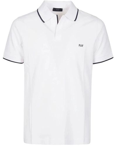 Fay Polo Shirts - White