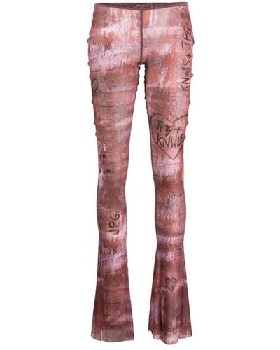 Jean Paul Gaultier Wide Trousers - Red