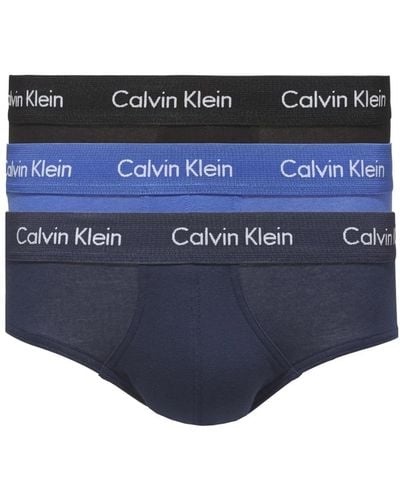 Calvin Klein 0000u2661g slip 3 pack intimo uomoero - Blu