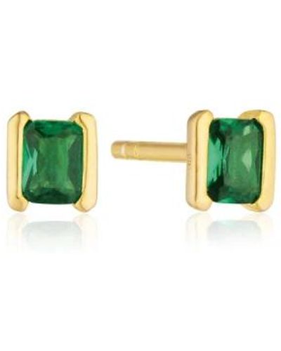 Sif Jakobs Jewellery Vergoldete ohrringe mit grünen zirkonen
