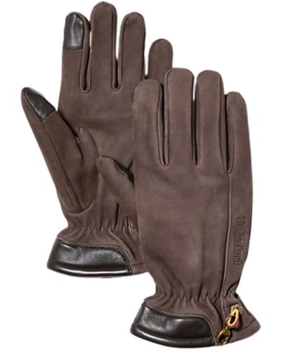 Timberland Leder touchscreen handschuhe - Braun