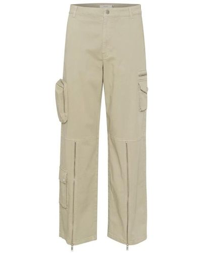 Gestuz Straight Trousers - Natural