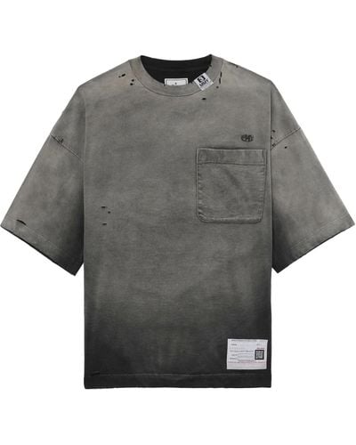 Maison Mihara Yasuhiro Camiseta oversize sunfaded negra - Gris
