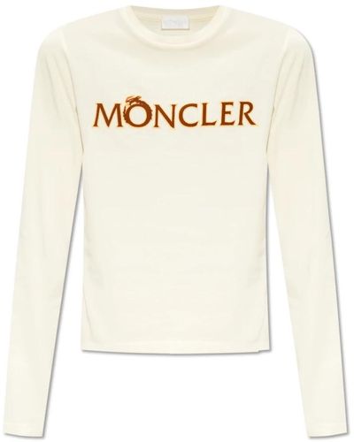 Moncler Top con logotipo - Blanco