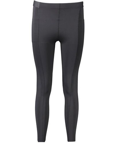 Calvin Klein Leggings sportivi in poliestere nero con tasca con zip - Grigio