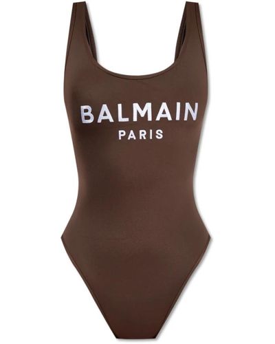 Balmain Einteiliger badeanzug - Braun