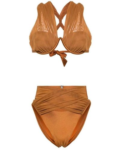 Andrea Iyamah Swimwear > bikinis - Marron
