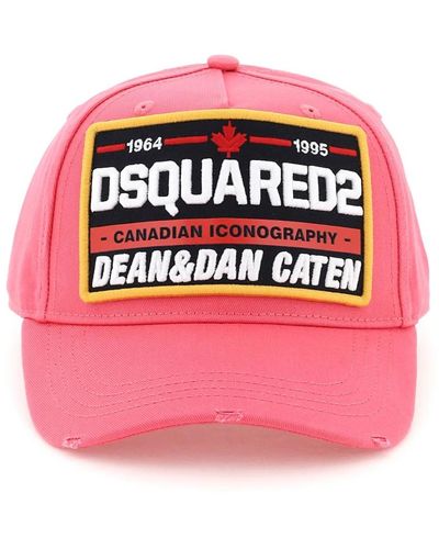 DSquared² Baseball cap mit logo patch - Pink