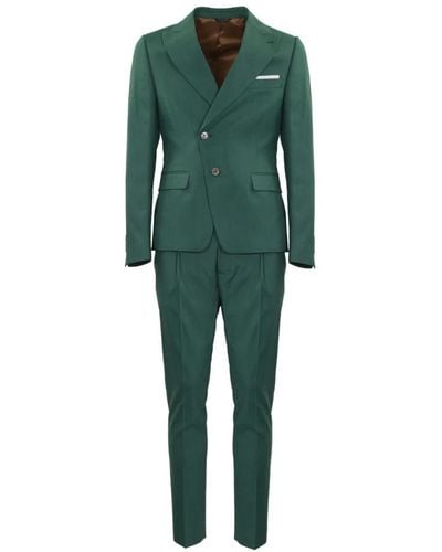 Daniele Alessandrini Single Breasted Suits - Green