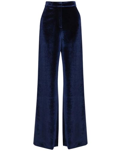 Self-Portrait Trousers > wide trousers - Bleu