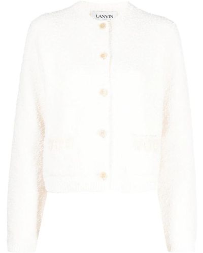 Lanvin Strukturierter cardigan in ecru - Weiß