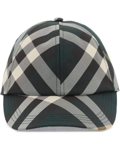 Burberry Check baseball cap - Grau