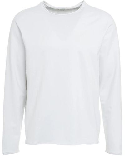 STEFAN BRANDT Sweatshirt mit abgerundetem saum und rundhalsausschnitt - Weiß