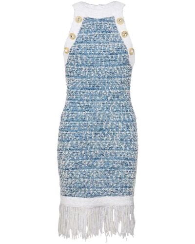 Balmain Dresses > day dresses > knitted dresses - Bleu