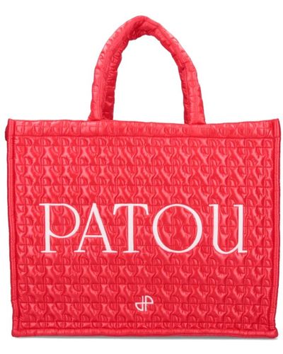 Patou Bags > tote bags - Rouge