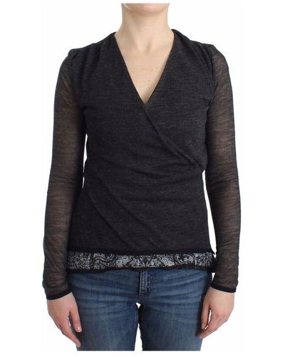 Ermanno Scervino Blend stretch long sleeve sweater - Noir